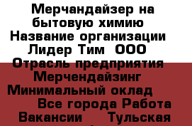 Мерчандайзер на бытовую химию › Название организации ­ Лидер Тим, ООО › Отрасль предприятия ­ Мерчендайзинг › Минимальный оклад ­ 25 000 - Все города Работа » Вакансии   . Тульская обл.